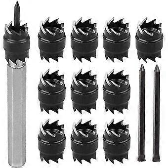 13Pcs Double Sided Spot Welding Rotary Drill Bit Set with 2 Replacement Blades