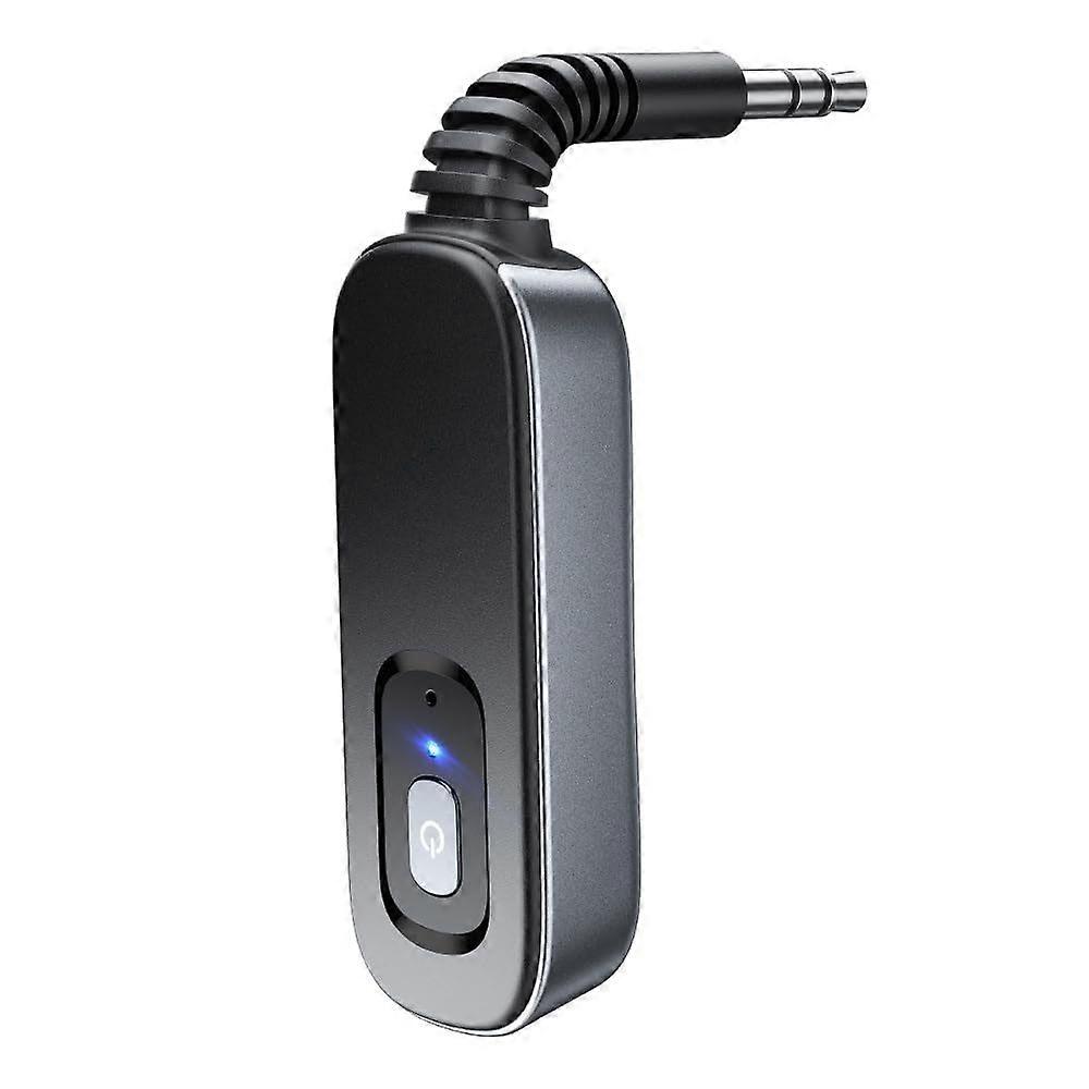 Bluetooth 5.1 Aux Adapter Receiver & Transmitter Rechargeable for Airpods Headphones Speaker, 3.5mm Aux Audio Jack Adapter for Airplane Treadmill Flig