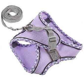 Set Pet Harness Dog Leash Harness Small Pet Harness Decorative Pet Leash (S)
