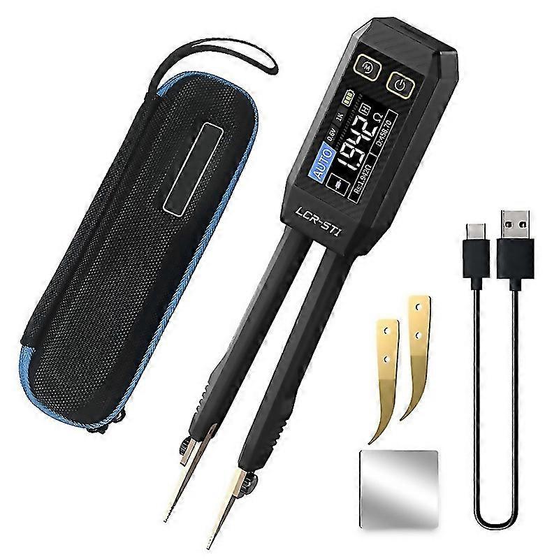 For Fnirsi Lcrst1 10khz Lcr Meter Tweezer Mini Smart Smd Tester Auto Component Recognition Electroni