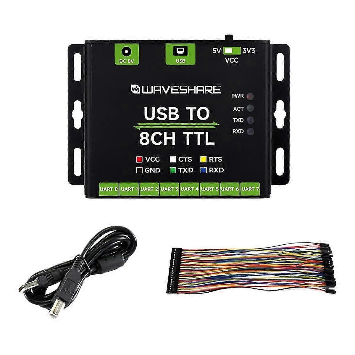 Industrial USB to 8CH TTL Converter Adapter with Multiple Protection Circuits