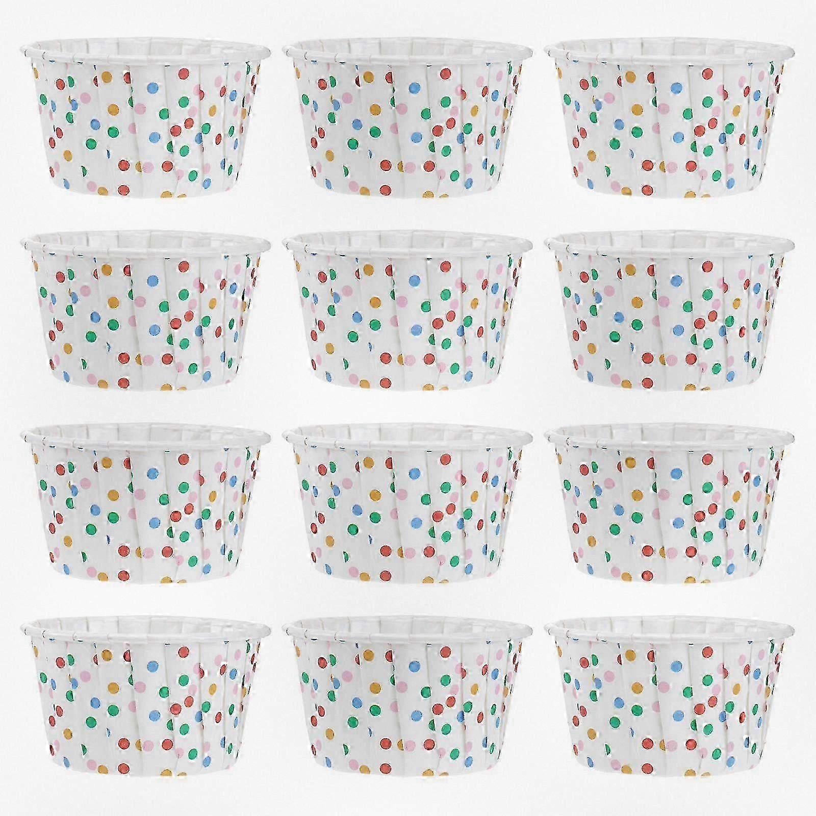 100 Pieces of Disposable Plastic Bowls for Soups, Yogurt, Desserts, and Cupcake Toppers, Perfect for Party Decorations and Cupcake Liners