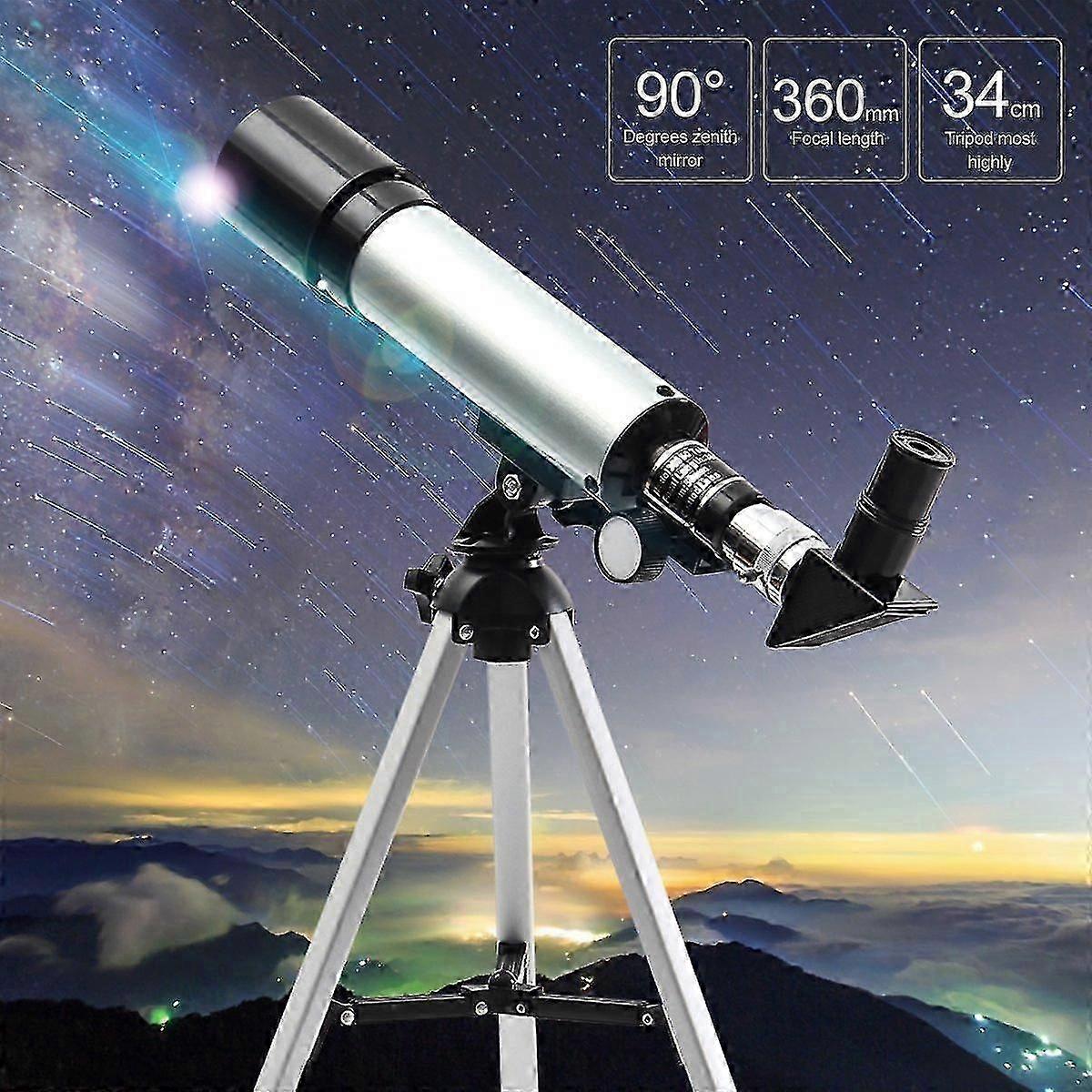 90x Magnification Astronomy Telescope with 360mm Refractor & Adjustable Tripod Stand