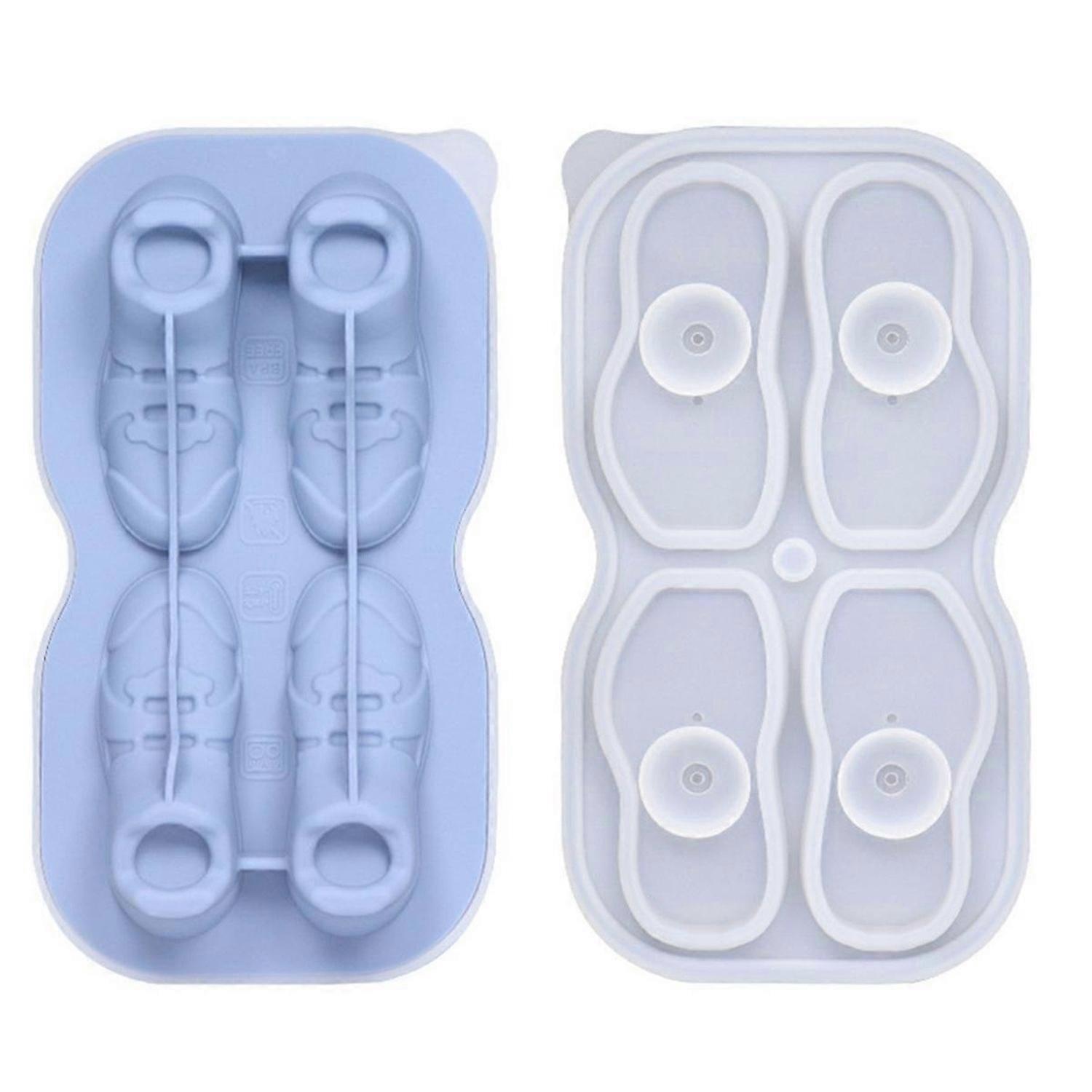 Shoe Ice-Cube Mold 4 Cavity Shoe Shape Ice-Cube Molds Reusable D