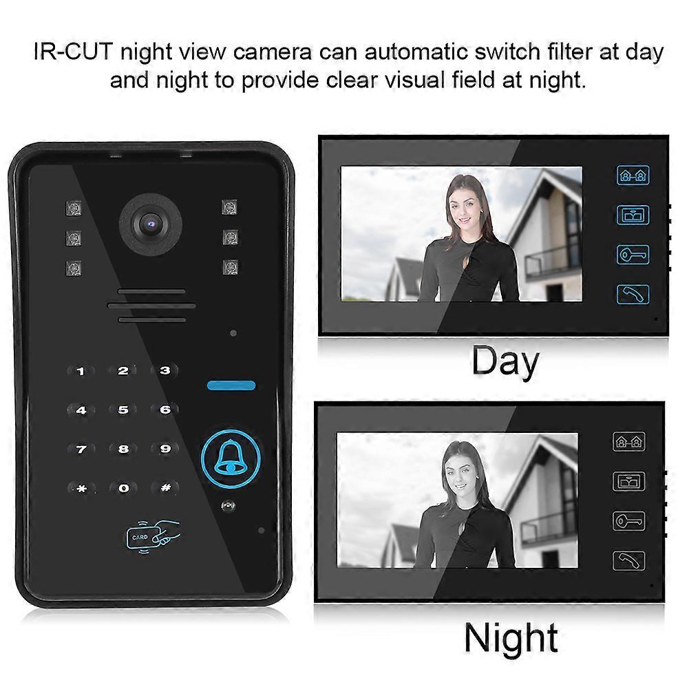 7in Wired Video Doorbell with 2 Monitors, Remote & Night Vision