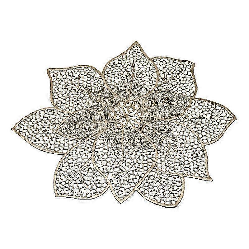 Elegant Hibiscus Flower Design Placemats, Non-Slip Wipeable Table Mats for Dinner, Party, Wedding Accent Centerpiece, Protect Your Table From 2025