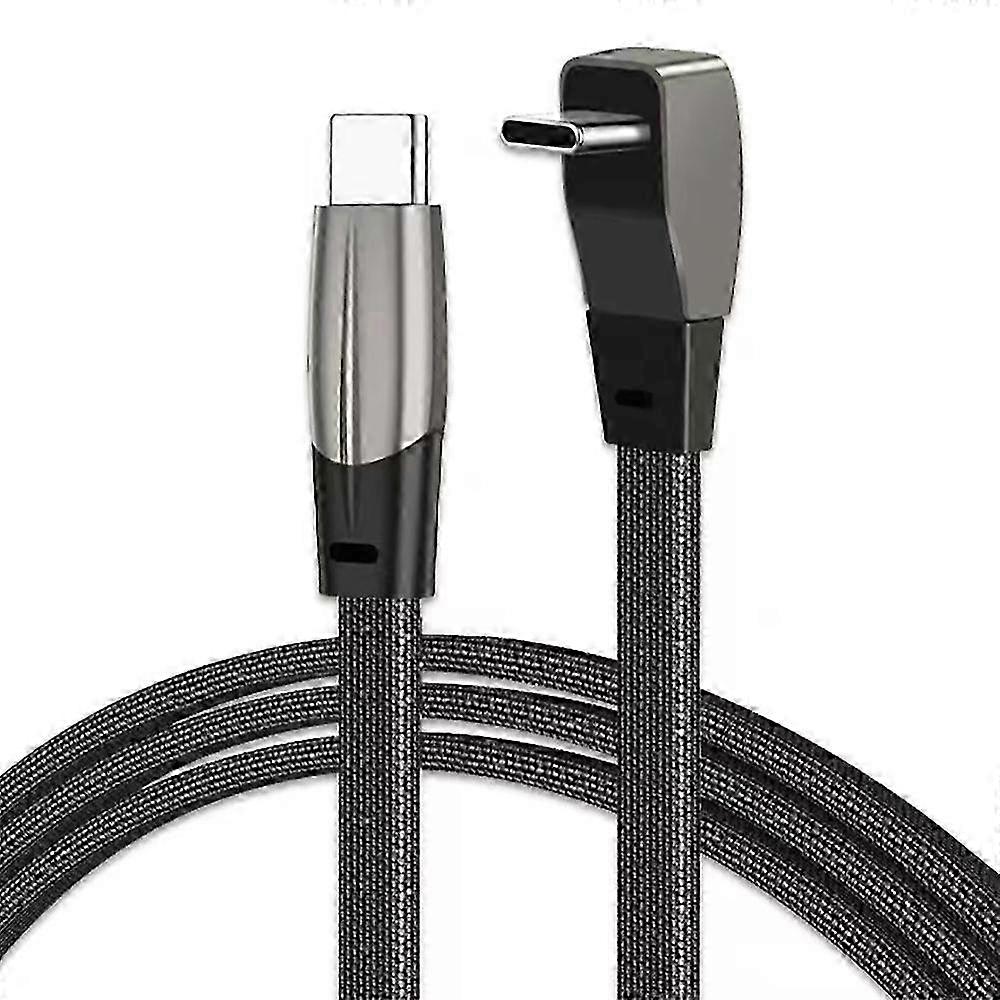 F244 60W USB-C/Type-C to USB-C/Type-C Elbow Fast Charging Data Cable, Length: 1.2m 2025