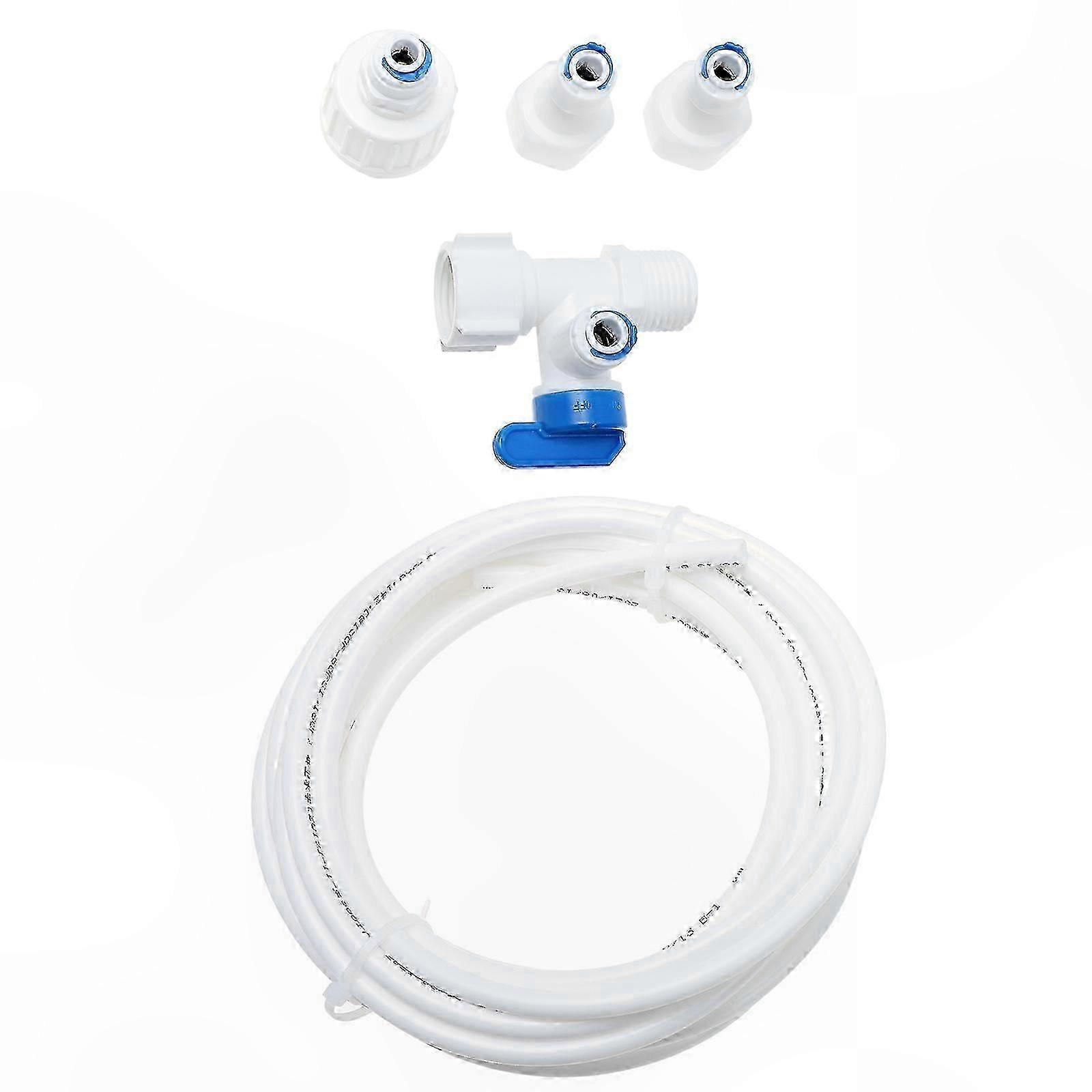 Universal Ice Maker Water Line Connection Kit with Adapter and Fittings for Piping Setup