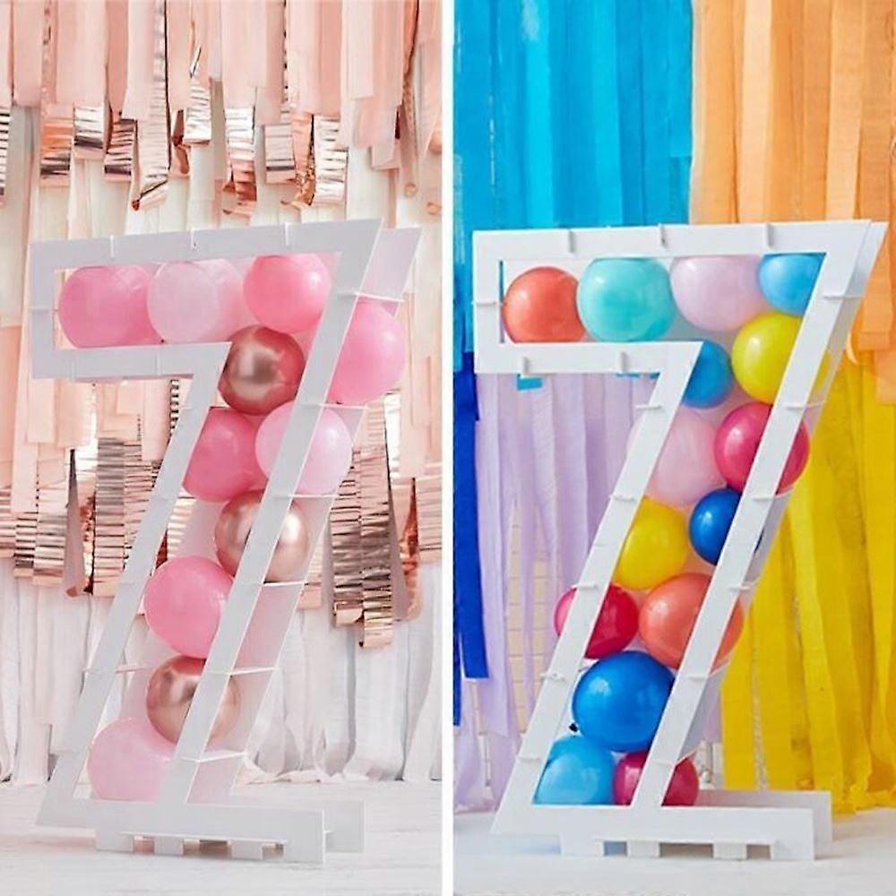 ナンバー7大型バルーンスタンド|誕生日パーティー年齢センターピースホルダー装飾