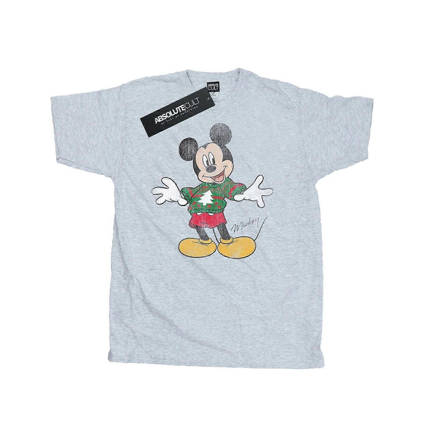 Disney Mickey Mouse Noël Pull T-Shirt pour hommes