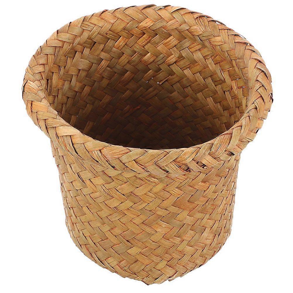 Woven Trash Can Multi-use Waste Basket Decorative Trash Can Woven Garbage Holder
