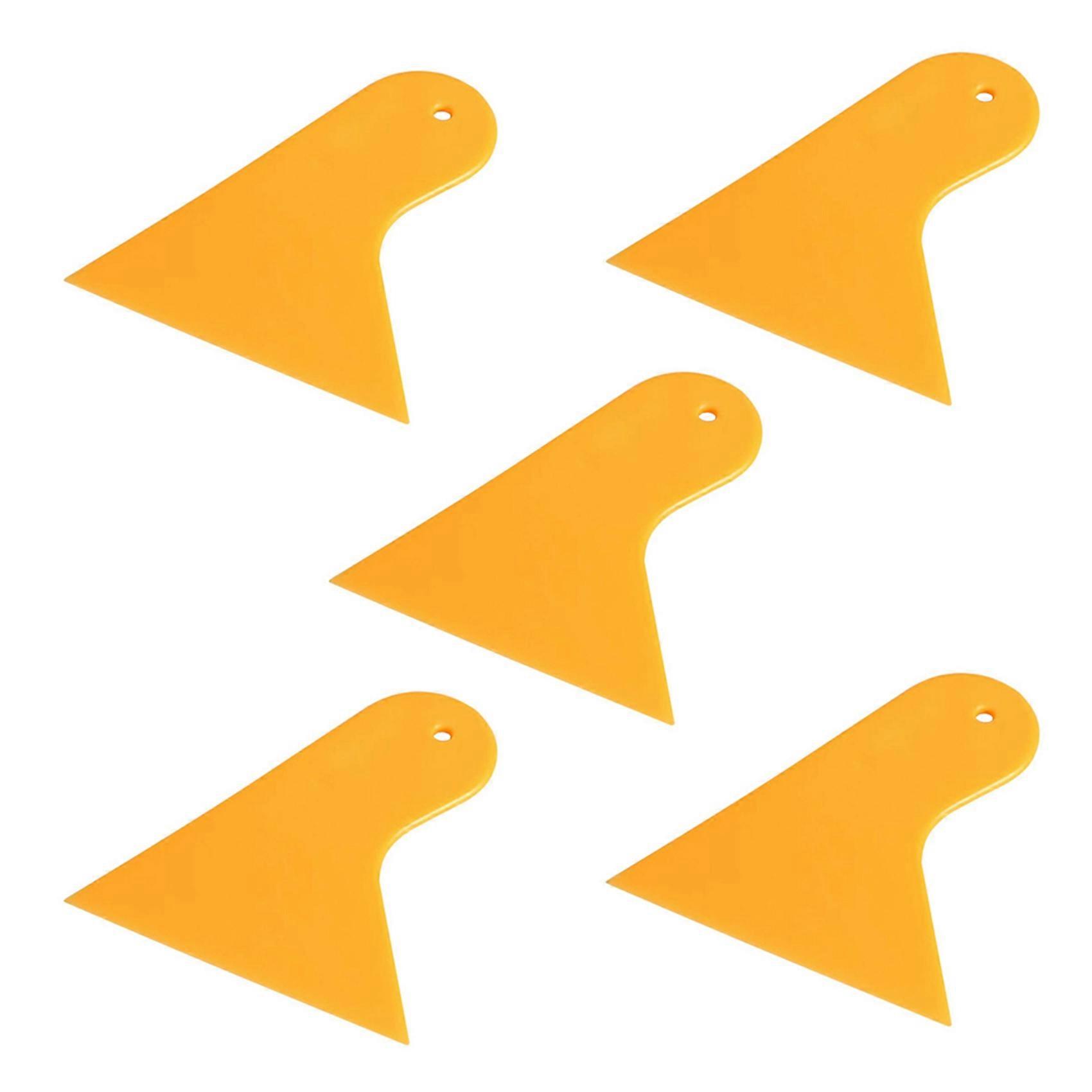 Plastic Yellow Auto Car Window Sticker Film Scraper Squeegee Cleaning Tool