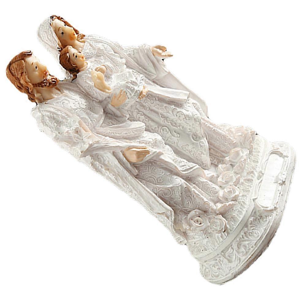 Resin Ornament Statue for Decoration 4Pcs White Desktop Ornament