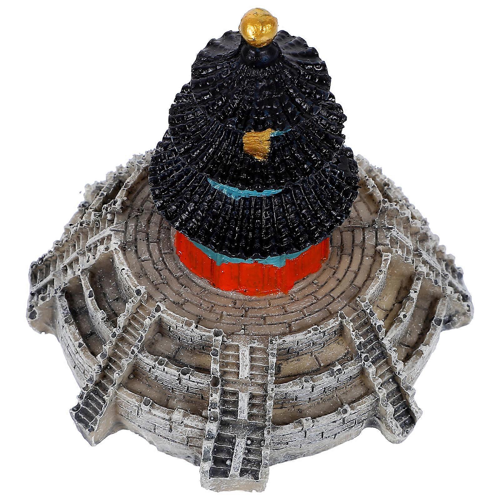 Resin Altar Shape Decoration for Bonsai Gardening Decor with 1 Resin Altar Ornament