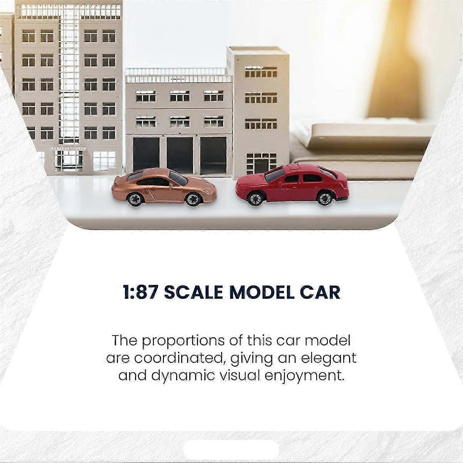 10 Pack 1/87 Mini Model Car Painted Car Models Building Train