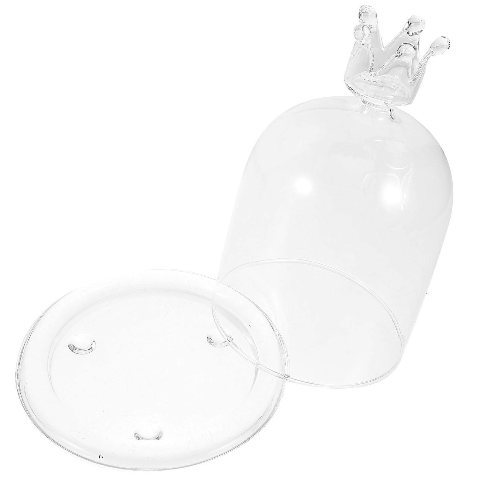 Glass Dome Cover Preserved for Display 1Set Transparent