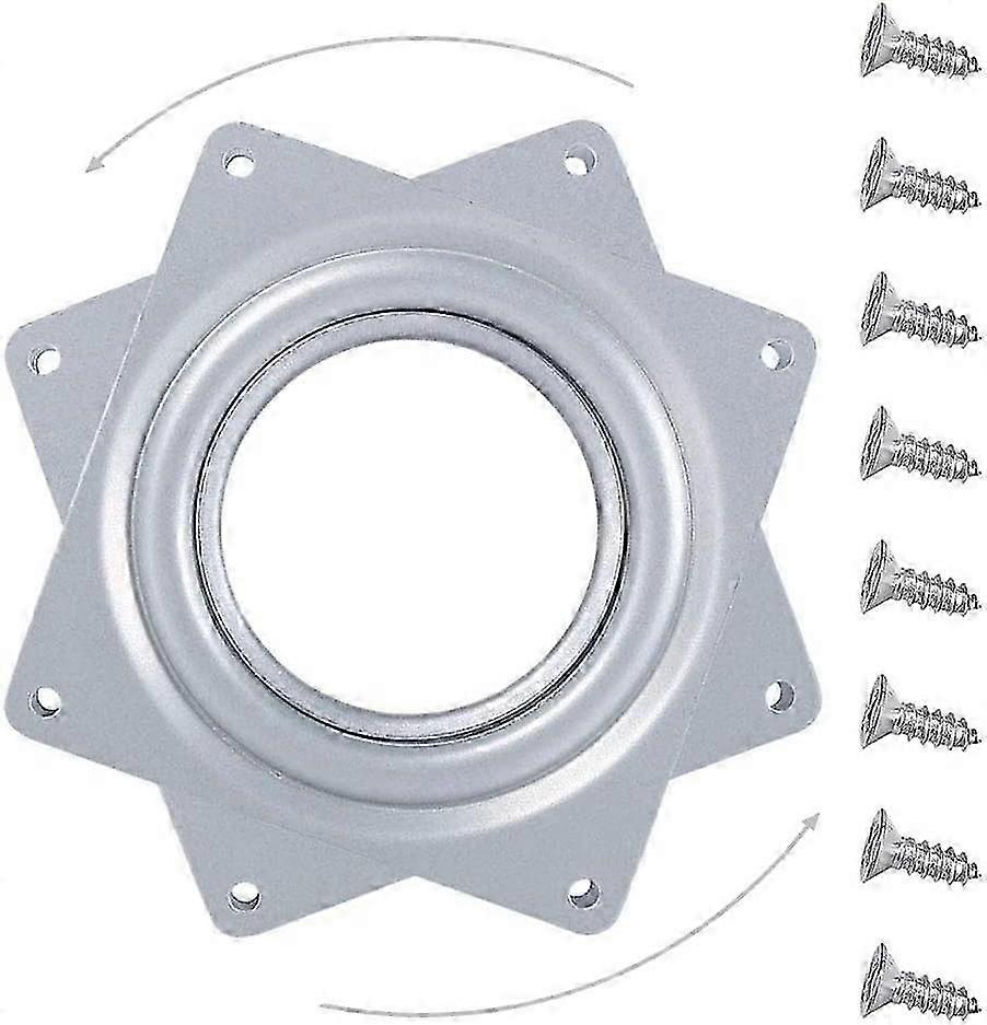 Turntable Turntable Swivel Plate Rotating Platform 360 Degree Rotating Square with Steel Ball Bearings (4 Inch)