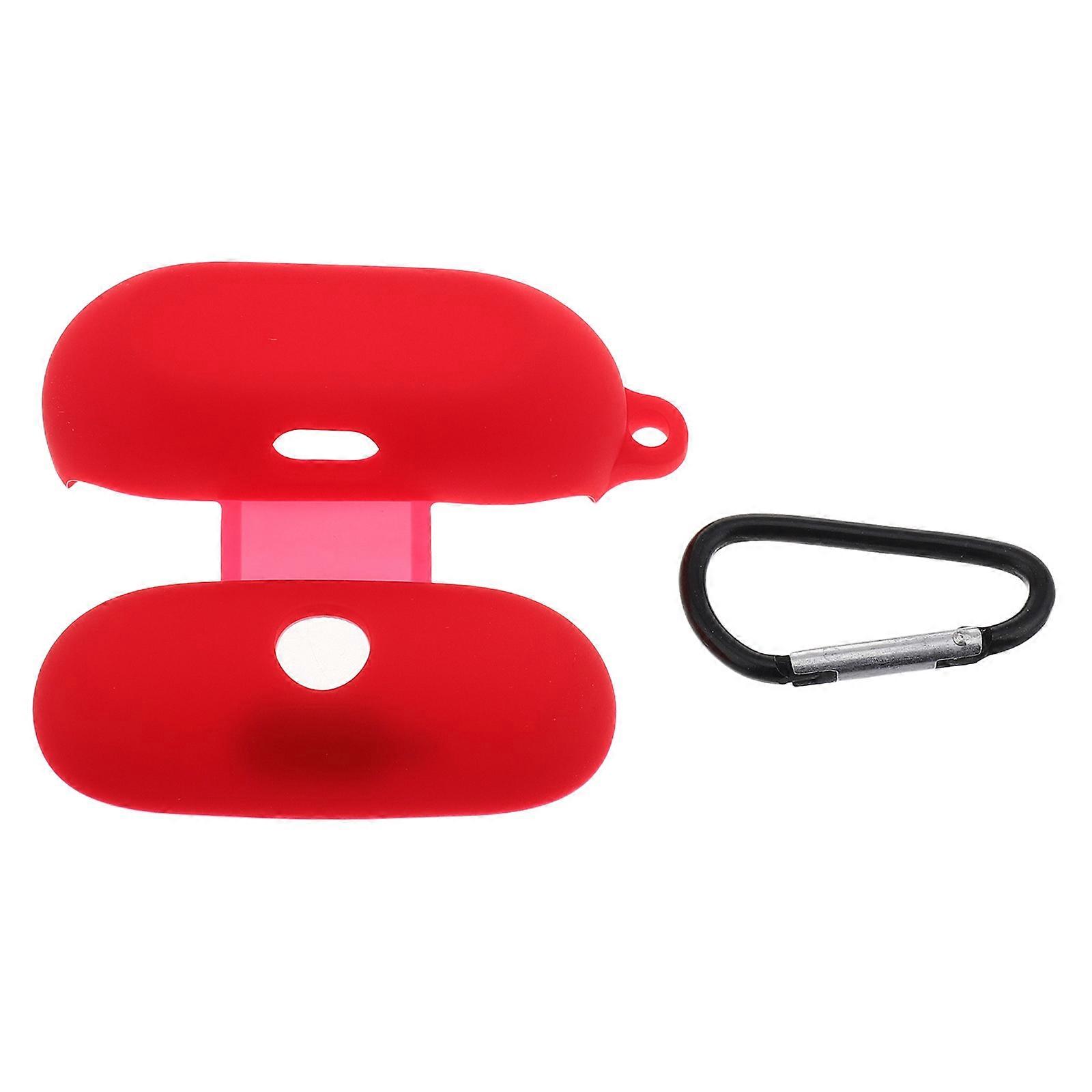 Silicone Earbuds Case Cover With Scratch Resistance For Travel Users Of Buds Red 3.1×1.8×0.8in 1Set