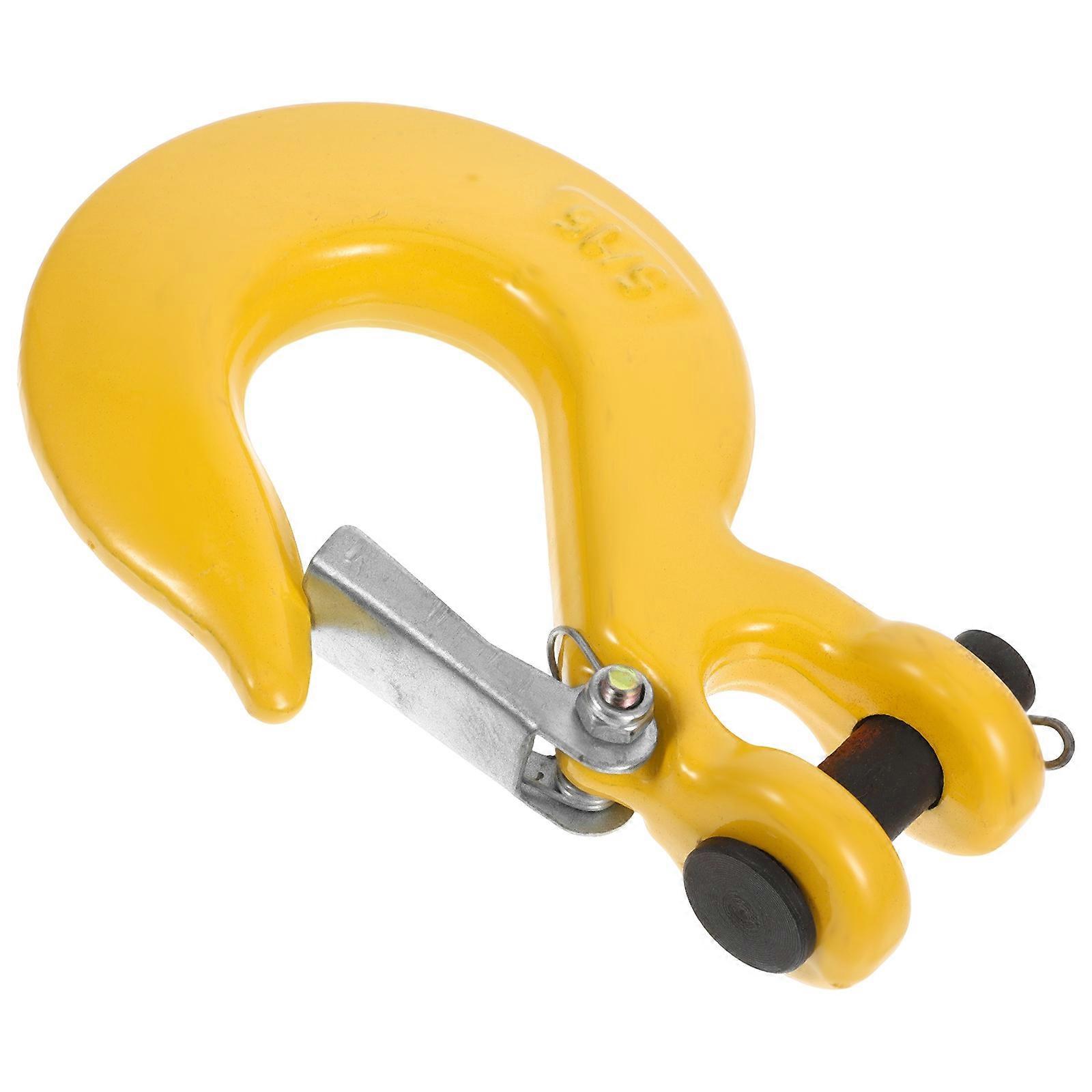Heavy Duty Chain Hoist Hook Tow Chain Grab Hook with Safety Latch for Trailer