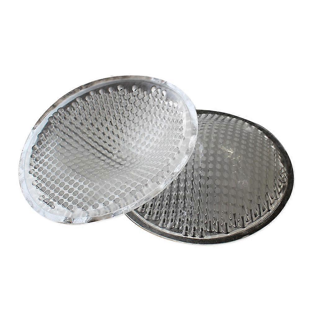 Reusable Silicone Insert Pads 1 Pair Round Low Cut Tops Swimwear Sheer Bras Silver