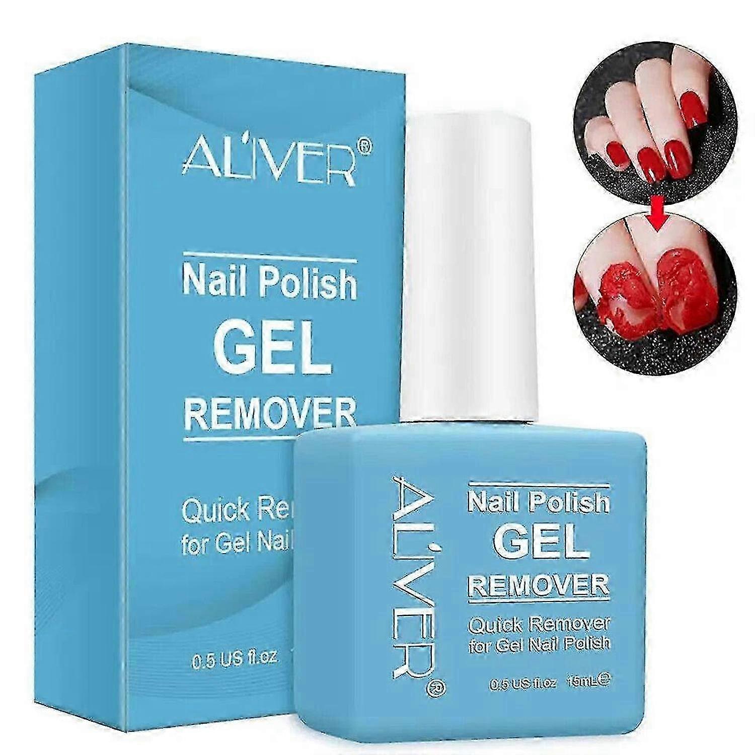 1-3PCS NEW Aliver Soak-off Gel Acrylic Nail Polish Magic Quick Burst Manicure Remover 15ml