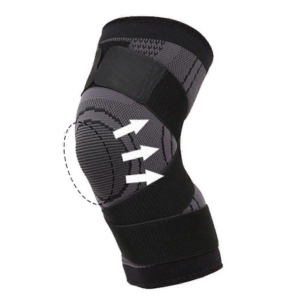 Breathable sports compression knee pads with straps