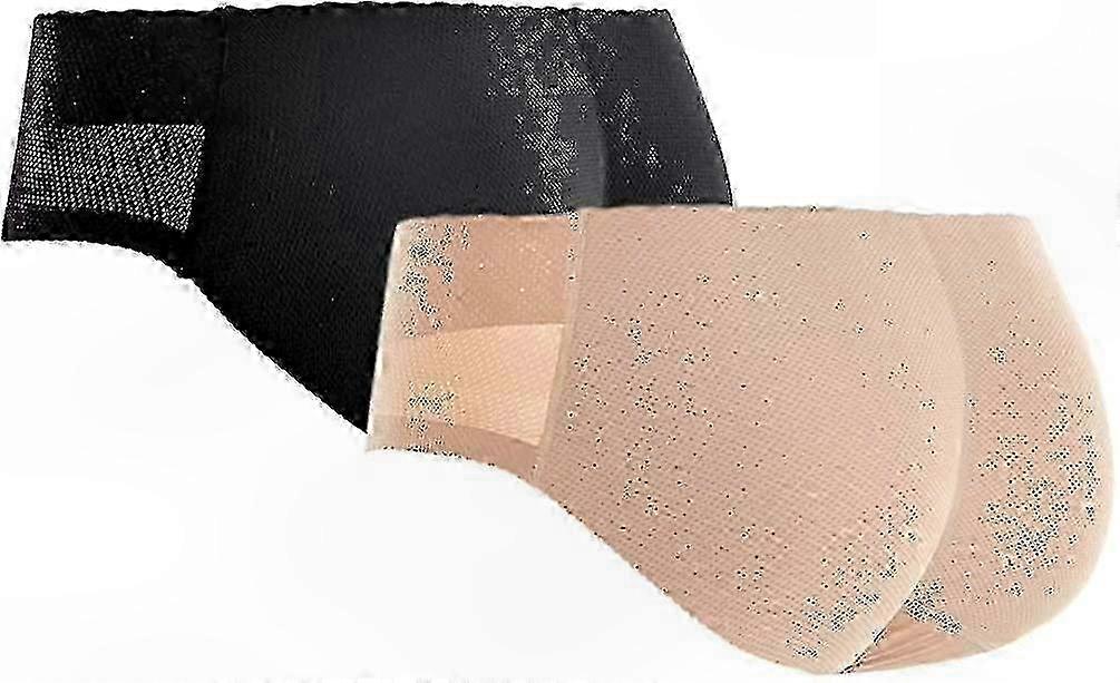 Seamless Shapewear trosor med höftkuddar - 2-pack böjda rumpförstärkare underkläder för kvinnor