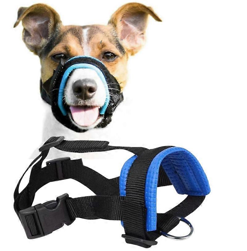 Gentle Muzzle Guard for Dogs - Prevents Biting and Unwanted Chewing Safely Secure Comfort Fit - Soft Neoprene Padding No More Chafing Included Traini