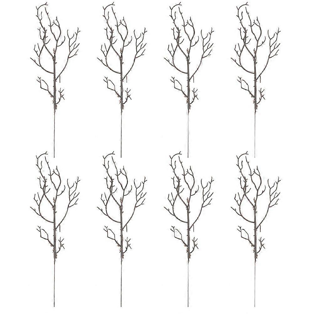 8pcs Artificial Plastic Antler Branches Plastic DIY Craft Branches Decorative Plant Stems