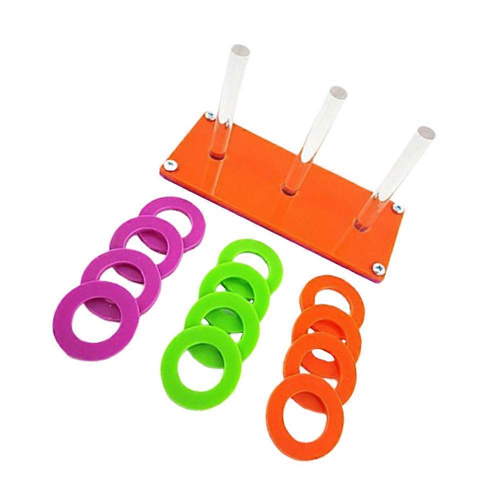 Funny Ring Toss Parrot Playing Toy 15X6.5X4 Cm Indoor Play Designed For Cockatiels Skill Development 2Pcs