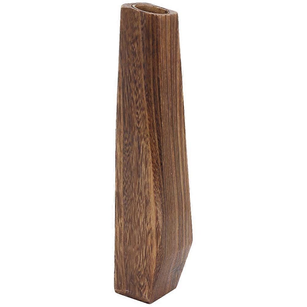 Rectangular 4Pcs Leakproof Wooden Succulent Planter For Household Decoration In Coffee Color Perfect For Desktop Usage