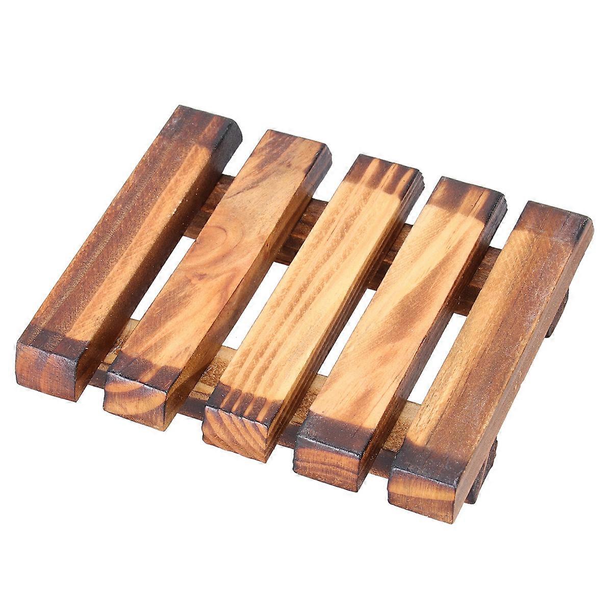 Soap Drainer Pure Handmade Wooden Soap Rack for Storage 2Pcs