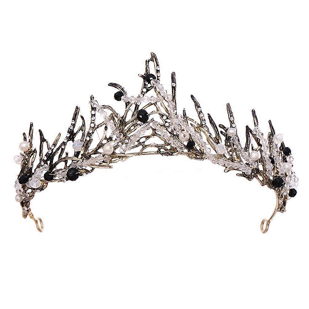 Female Crown Bride Crown for Decor Use Alloy Tiara with Assorted Colors