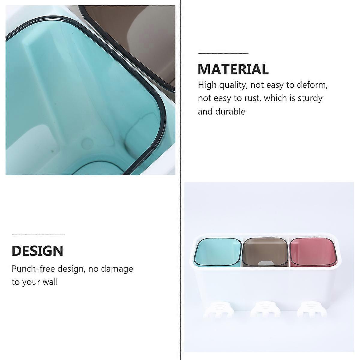 Toothbrush Holder Plastic Storage Rack for Bathroom Use