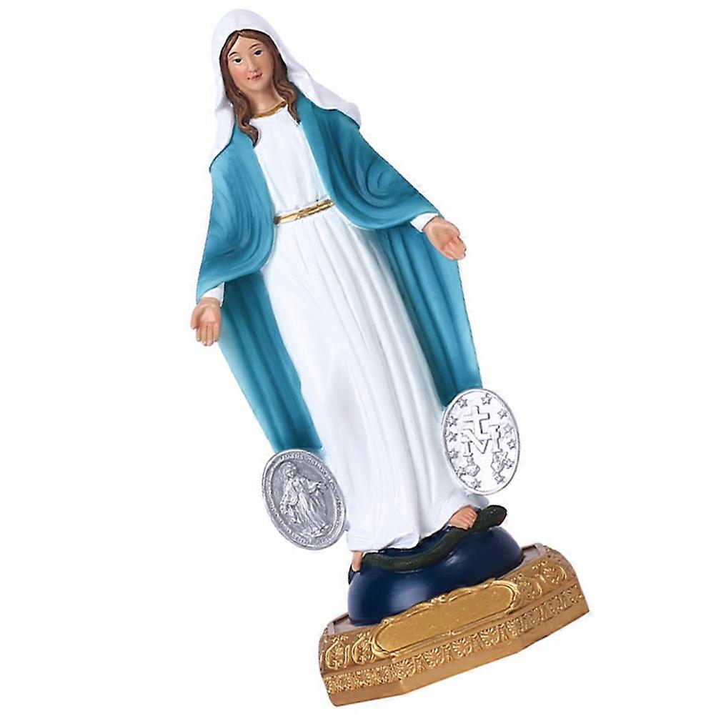 Resin Virgin Mary Statue for Decoration 3Pcs Desktop Figure Set