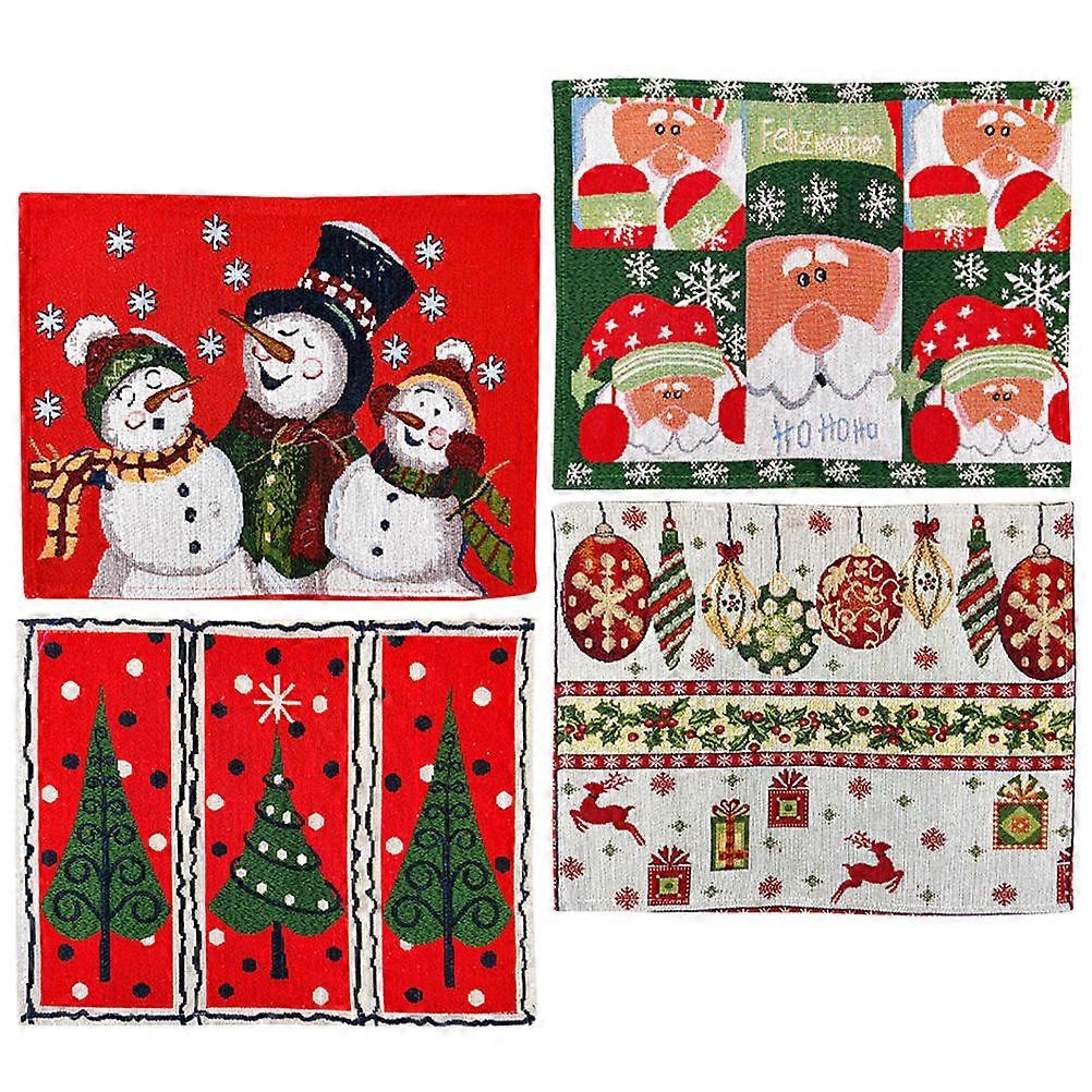 Decorative Dinner Table Mats Christmas Placemats 20Pcs for Party