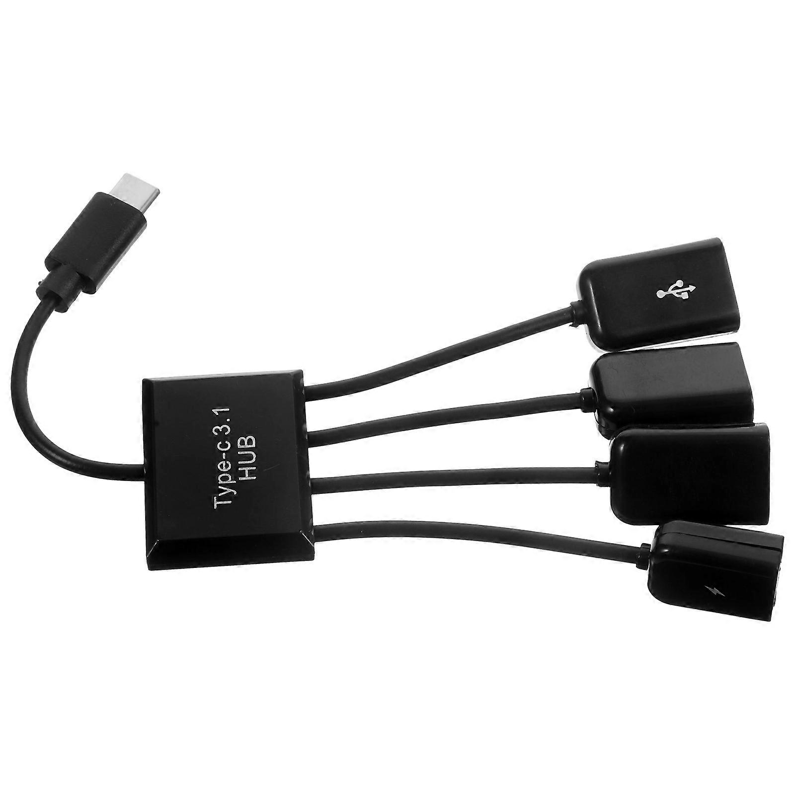 Otg Connection Cable USB 2.0 Hub Extension Splitter 4 Ports Adapter 1Set