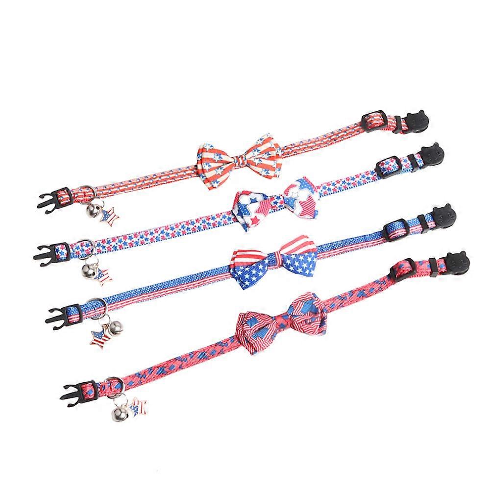 Party Pet Collar for Dog Use 8Pcs Independence Day Adjustable Set