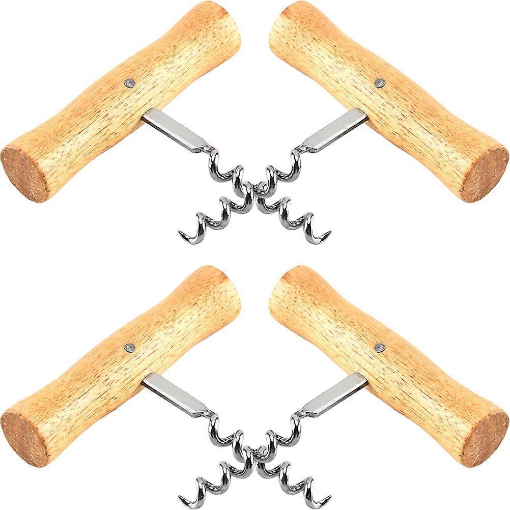 Multi Functional Cap Opener 4Pcs Ergonomic Design Wine Opener For Home Use Travel Bar Simple Design Transparent