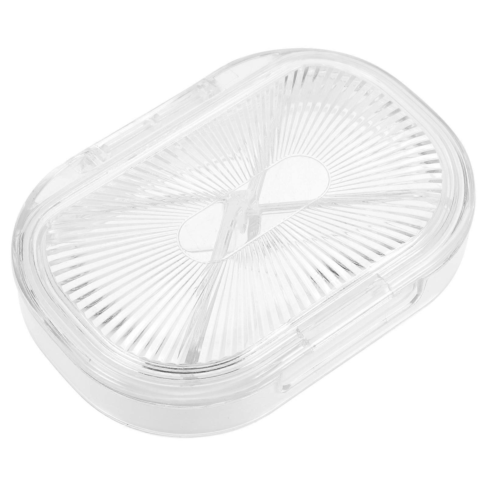 3Pcs Denture Box for Storage Plastic Portable Retainer Case White