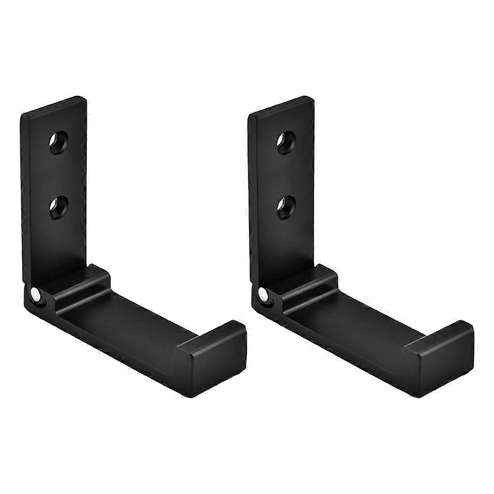 Wall Mounted Foldable Coat Hooks for Household Use 6Pcs Black Set