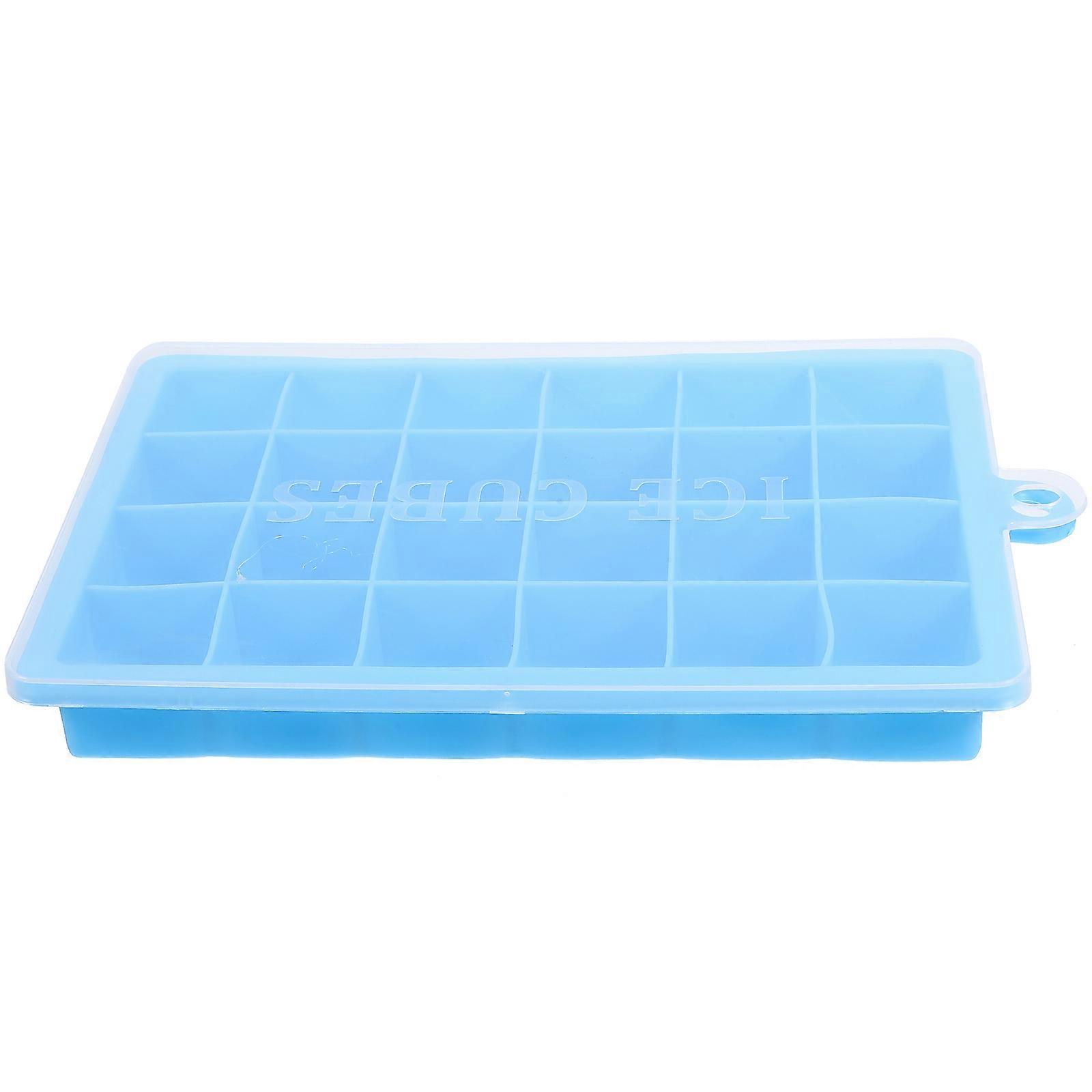 Silicone Ice Cube Tray 3Pcs For Home Use Light Green Rectangular Ice Making Mold With Lid