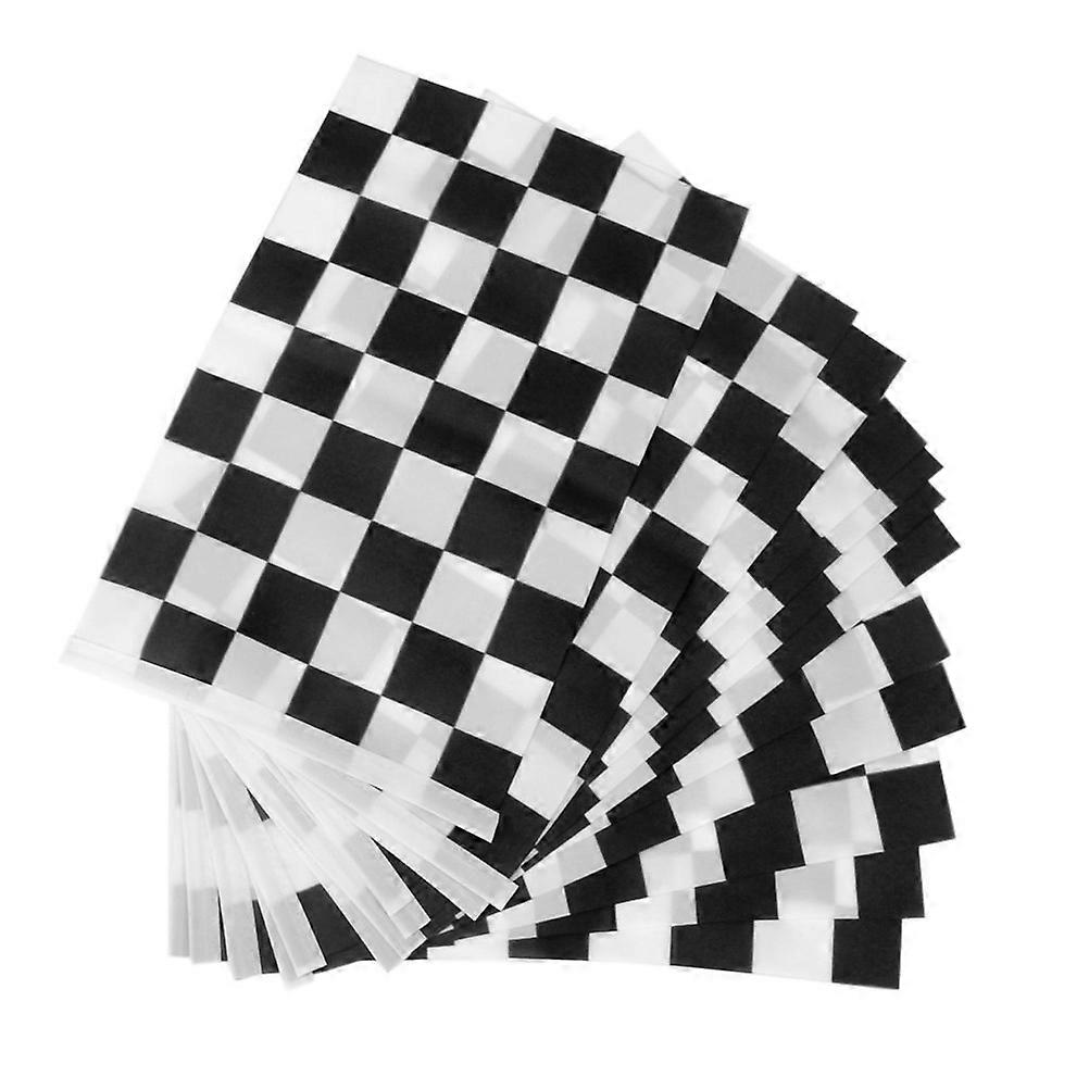 Black and White Chequered Banner for Racing Flags 12Pcs Hand Waving