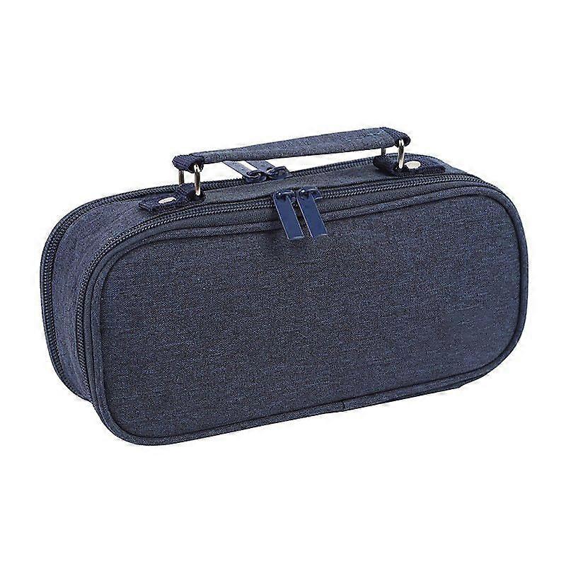 Large capacity multifunctional multi-layer pencil case for middle school students Blue