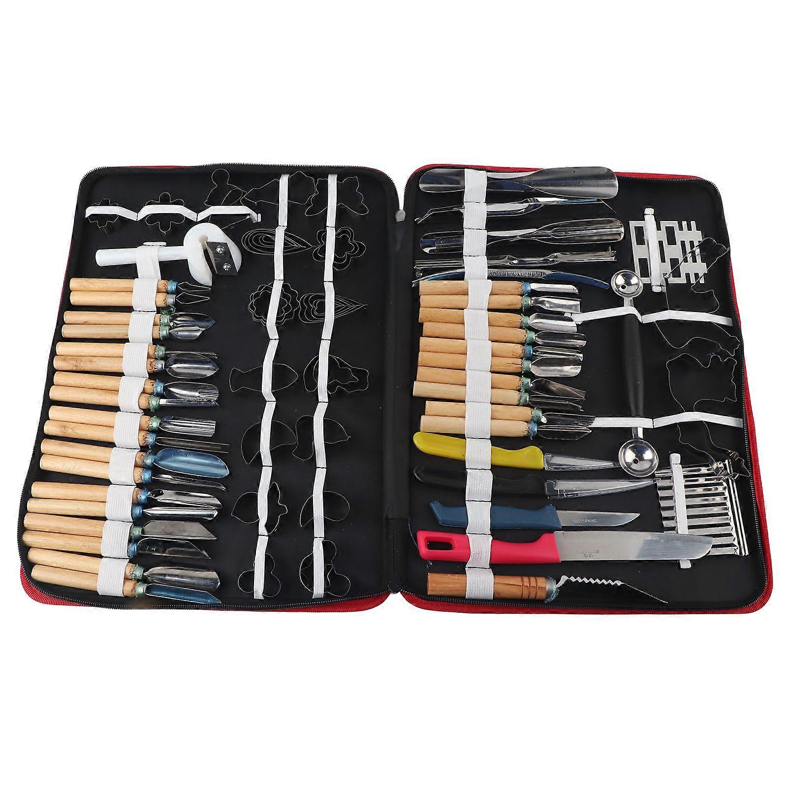 80PCS/Set Culinary Carving Peeling Tools Kit For Fruit Vegetable Garnishing Cutting Slicing