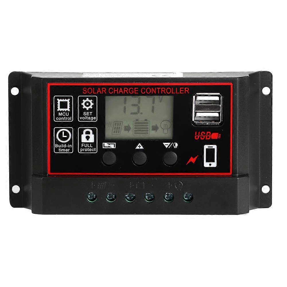 12V 24V 50A Solar Power Charger Photovoltaic Controller USB 5V Output with Digital Display