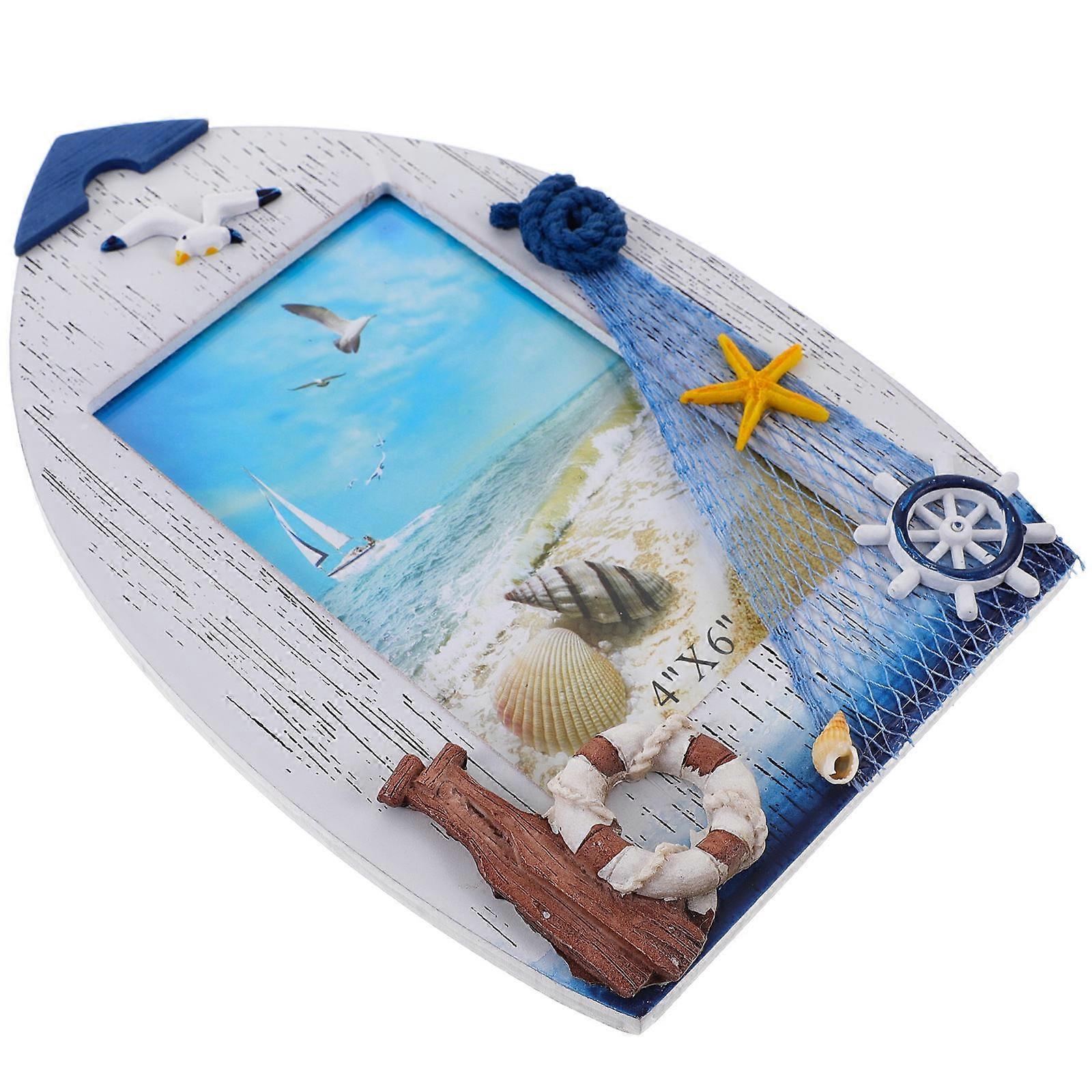 Beach Picture Frames Wooden Photo Frame for Display 3Pcs Assorted