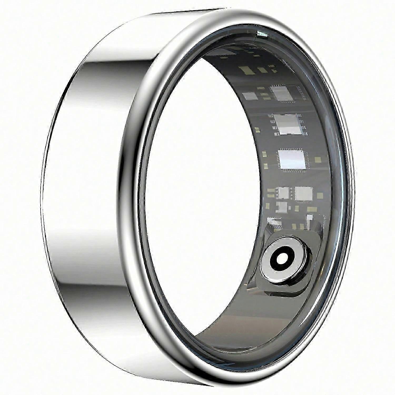 R99 Smart Ring with Charging Case Support Heart Rate, Blood Oxygen, Sleep Monitoring - Gold #12 21.5