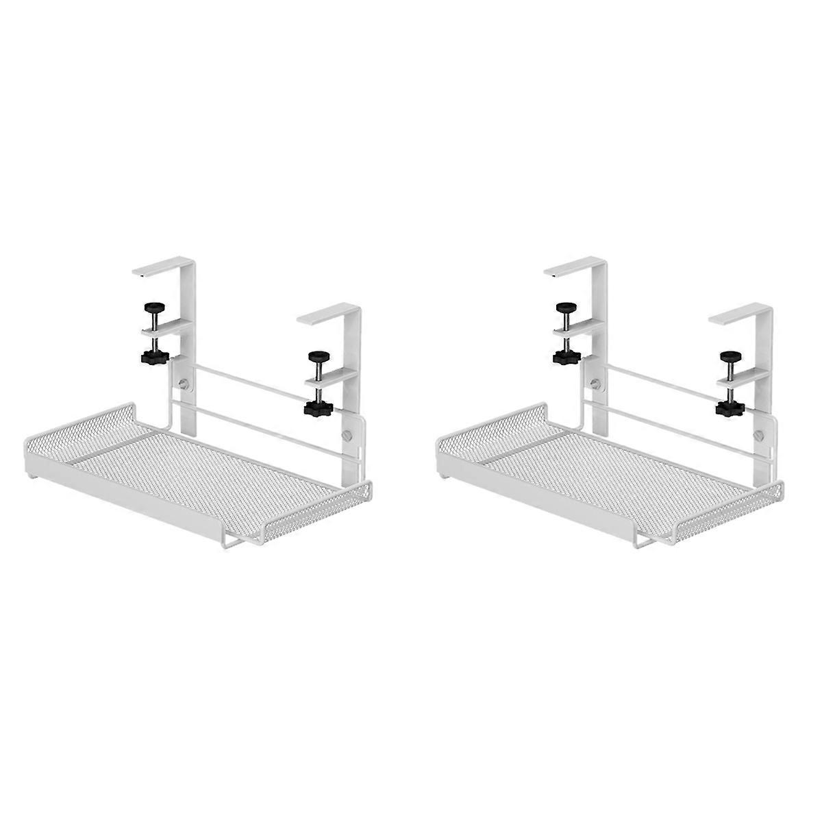 Under desk cable management tray, workstation storage, style 1