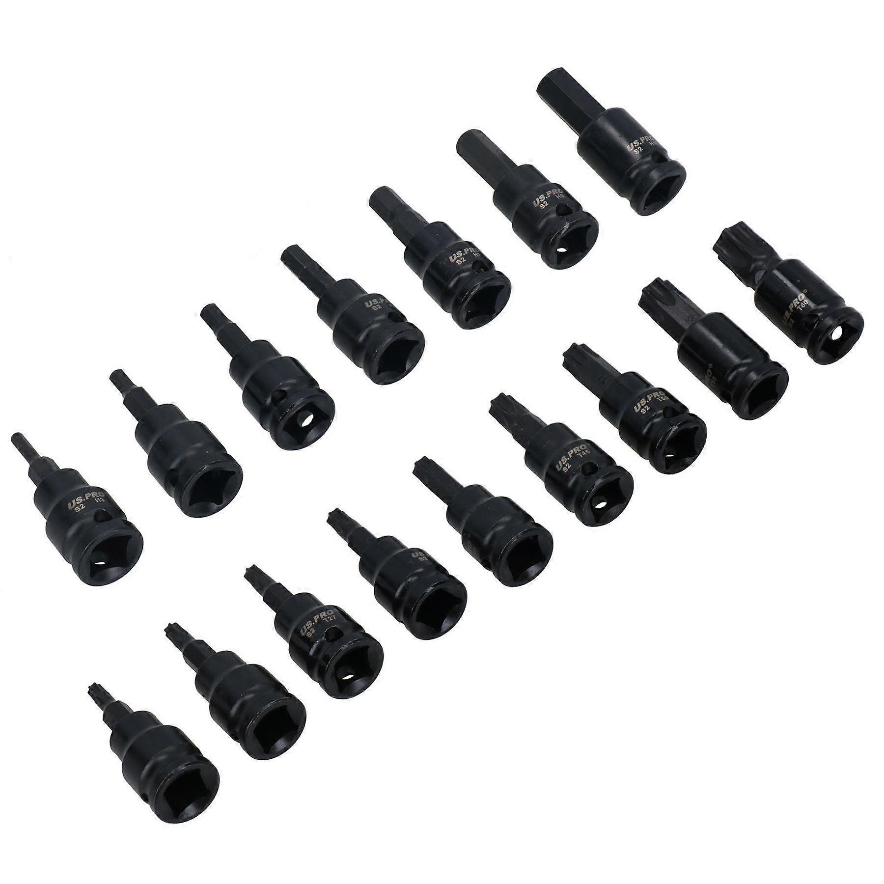 Allen Hex Key + Torx Star Impact Stubby Sockets 3/8” Drive T20-T60 3mm-10mm
